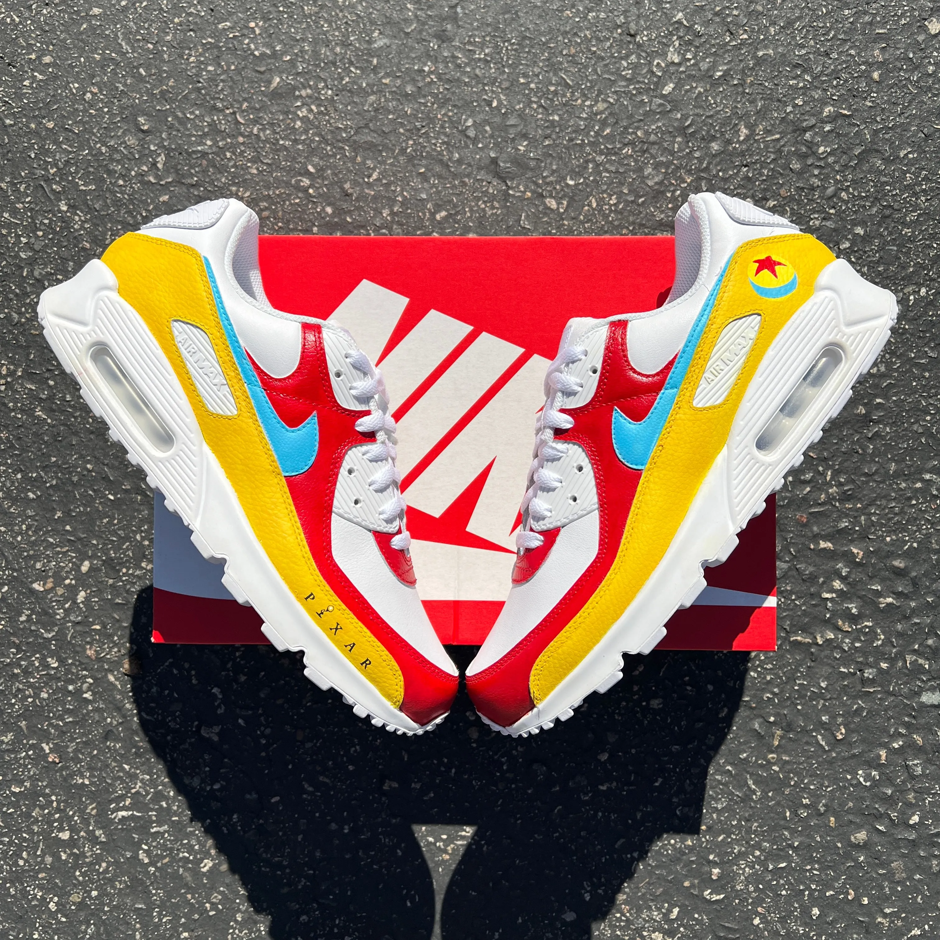 Custom Painted Pixar Nike Air Max 90 Sneakers