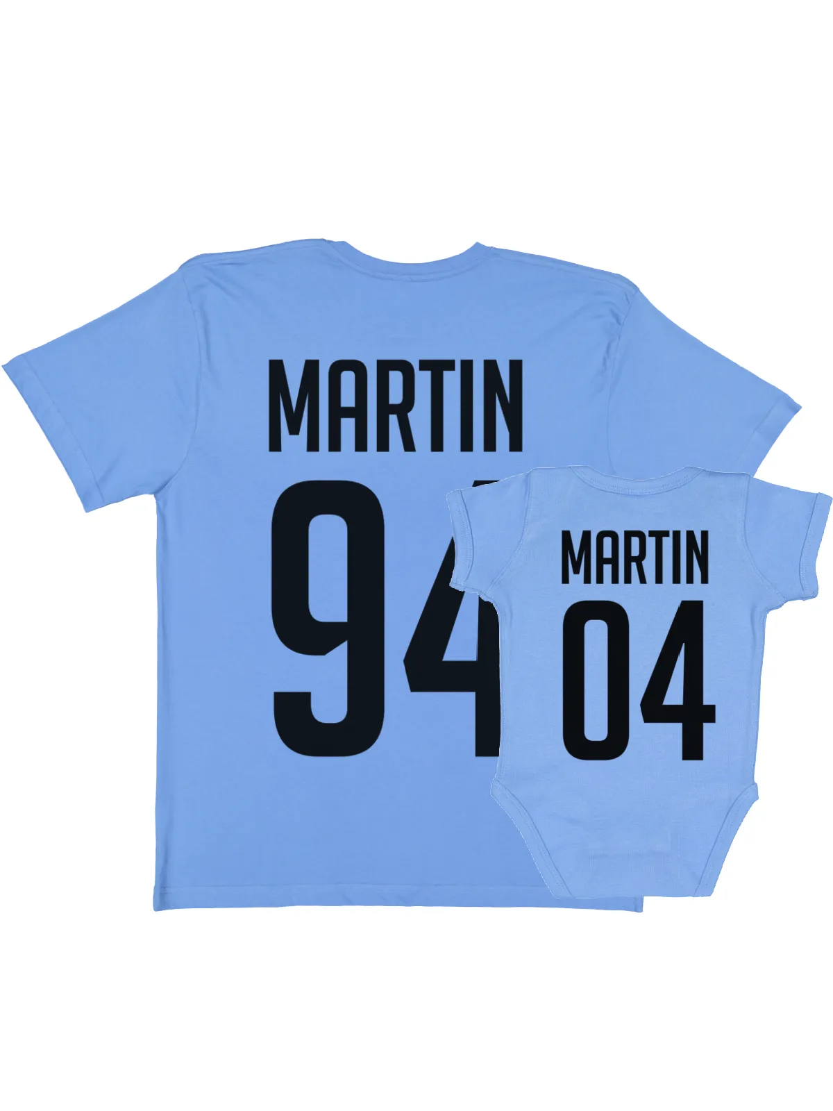 Daddy   Me Matching Jersey Shirts - Carolina Blue