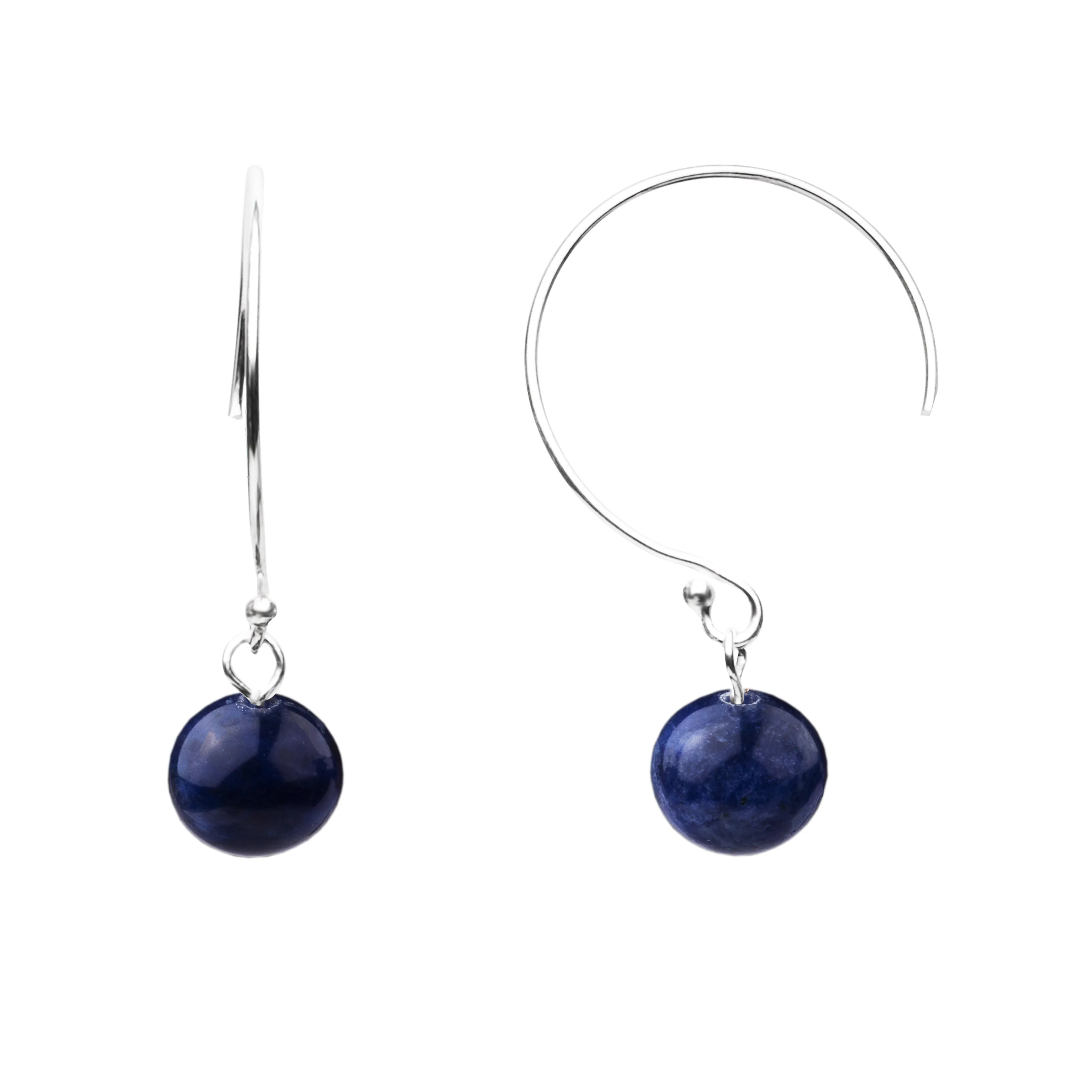 Earring | Curved Loop | Sodalite