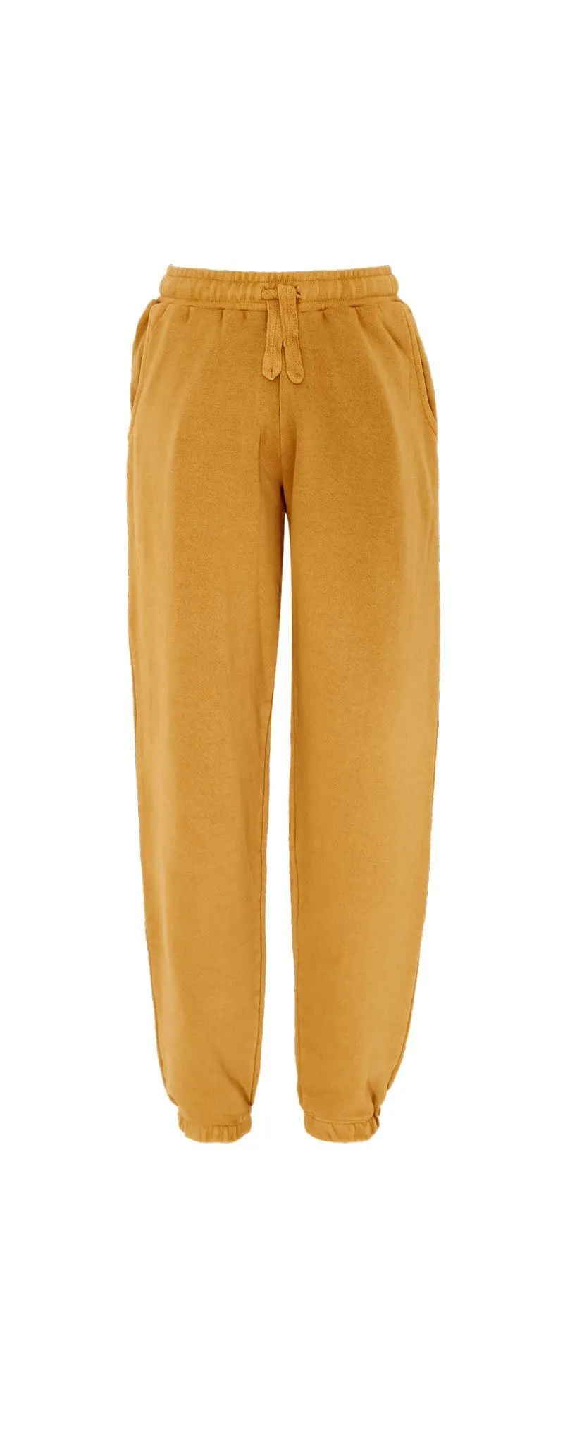 Evie Women's Organic Cotton Tracksuit Bottoms | Mustard