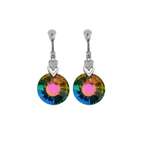 Fancy rounded vitrail Swarovski hocks earring