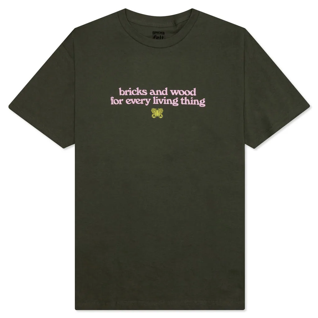 Felt x Bricks & Wood Wordmark Tee - Olive