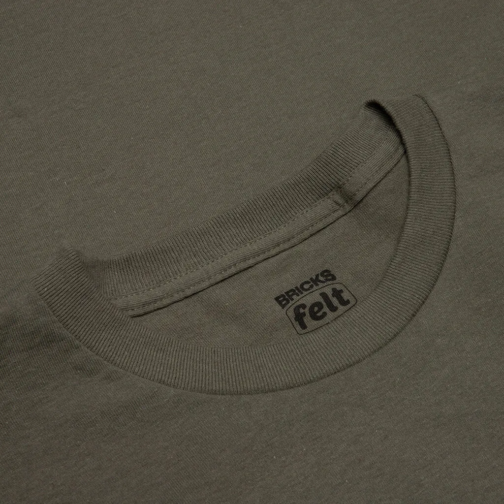 Felt x Bricks & Wood Wordmark Tee - Olive