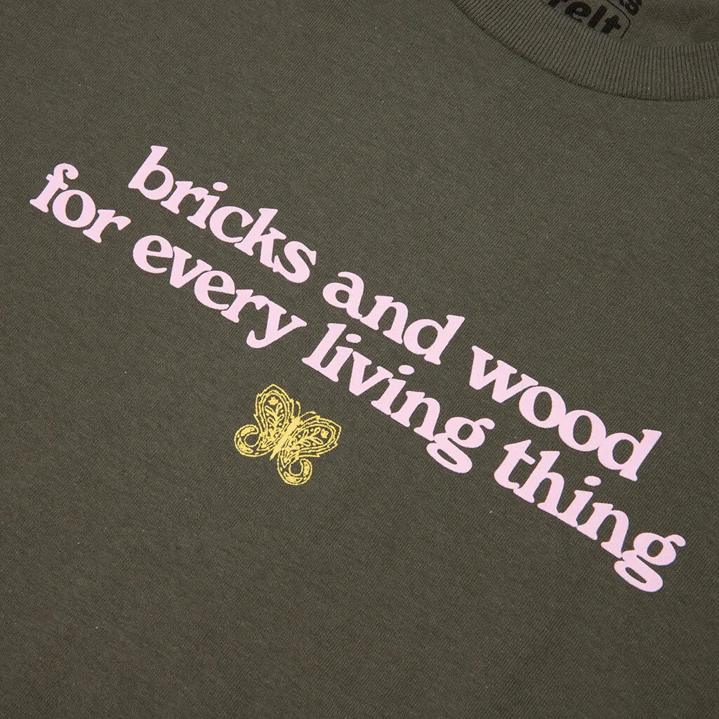 Felt x Bricks & Wood Wordmark Tee - Olive