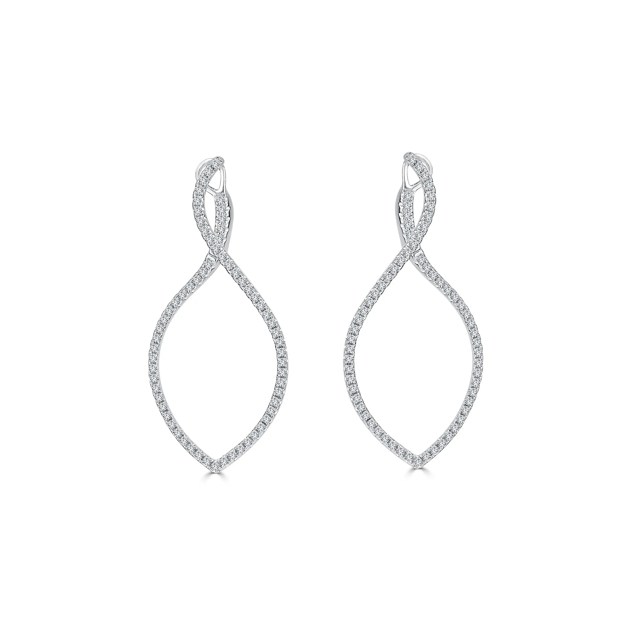 Front/Back Diamond Twist Earrings