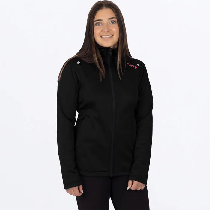 FXR Women's Elevation Tech Zip-Up Black/Fuchsia