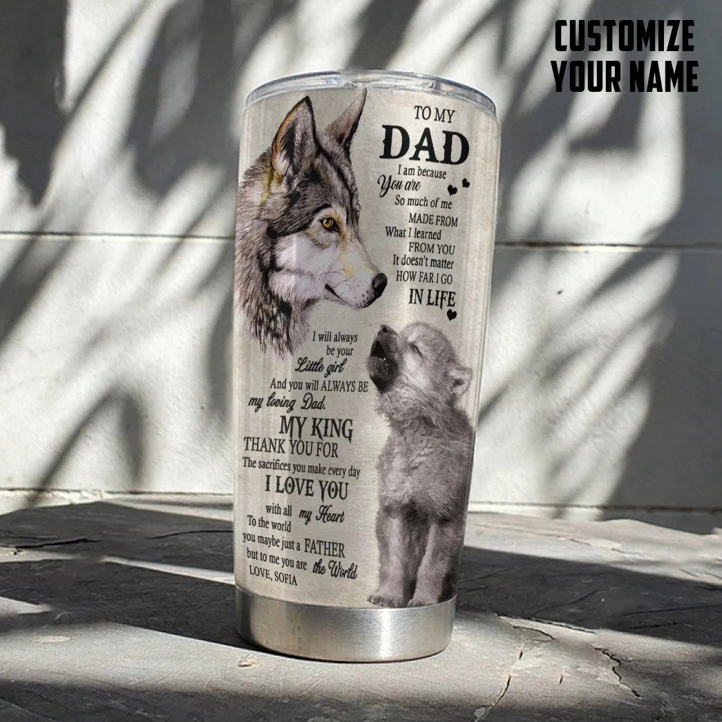 Gearhuman 3D Happy Fathers Day Gift To My Dad Custom Name Tumbler