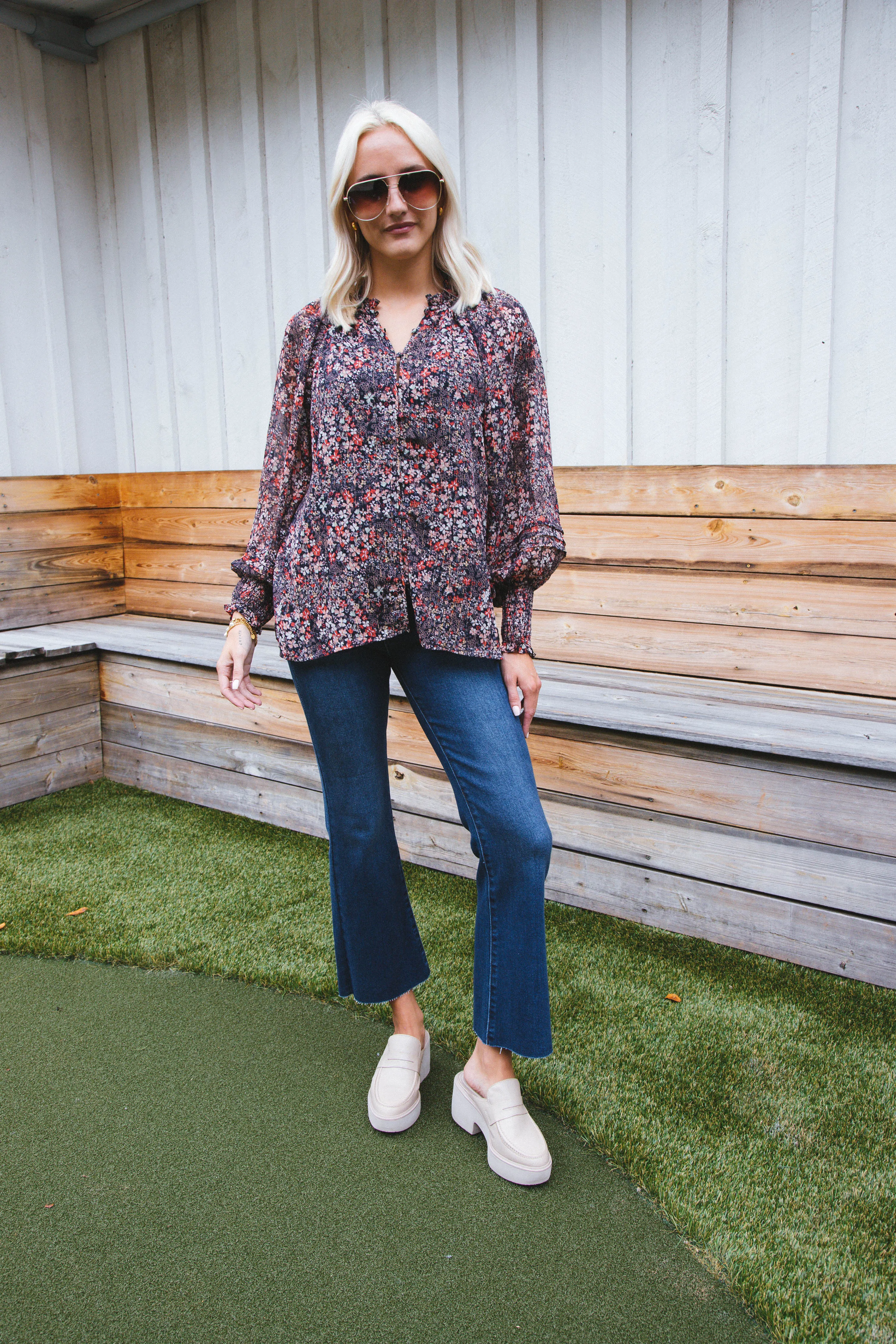 Haddie Floral Blouse, Siren | Buddy Love