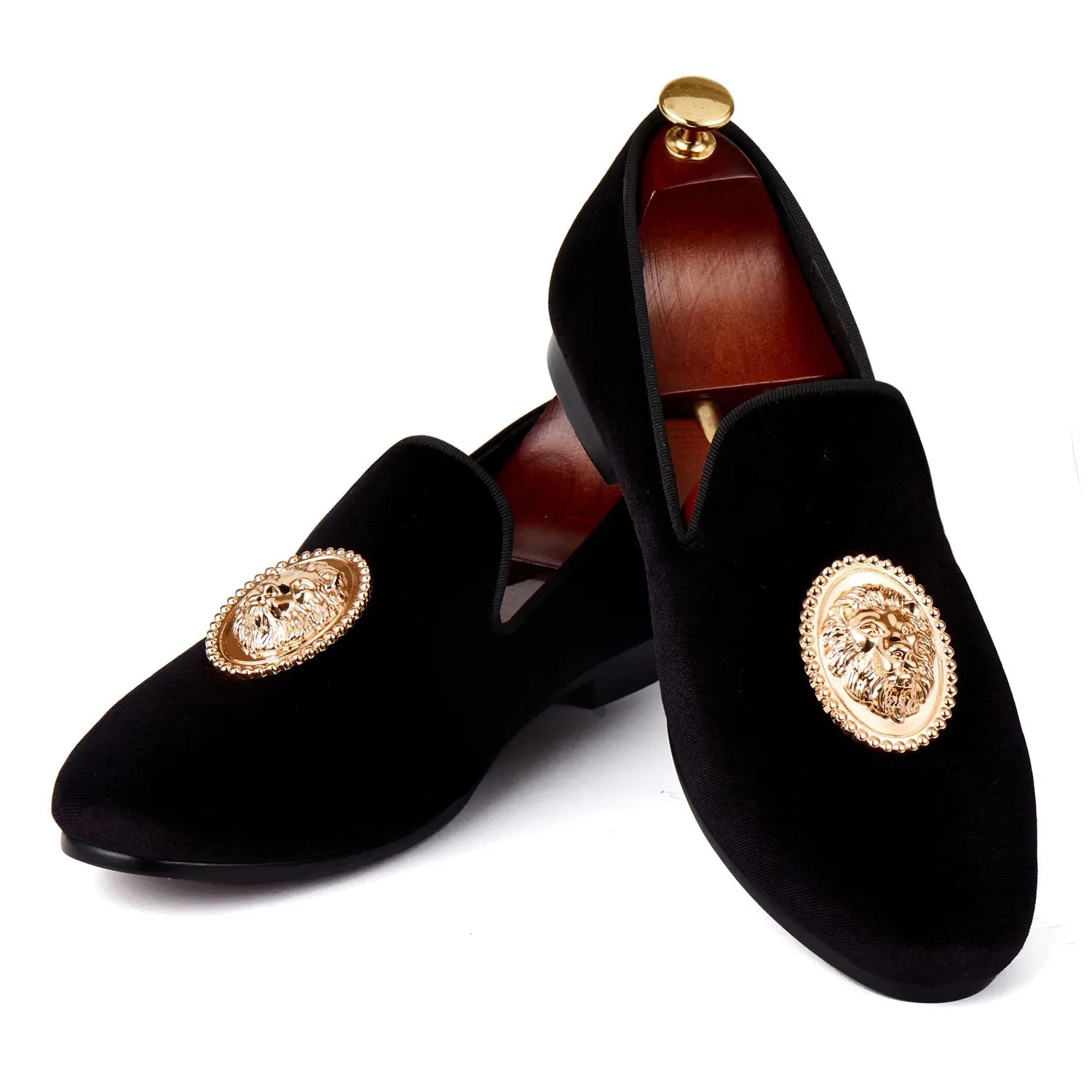 Harpelunde Men Animal Buckle Dress Velvet Loafer Prince Albert Slipper