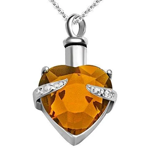 Heart Cremation Jewelry Urn Necklace for Ashes Memorial Keepsake Pendant