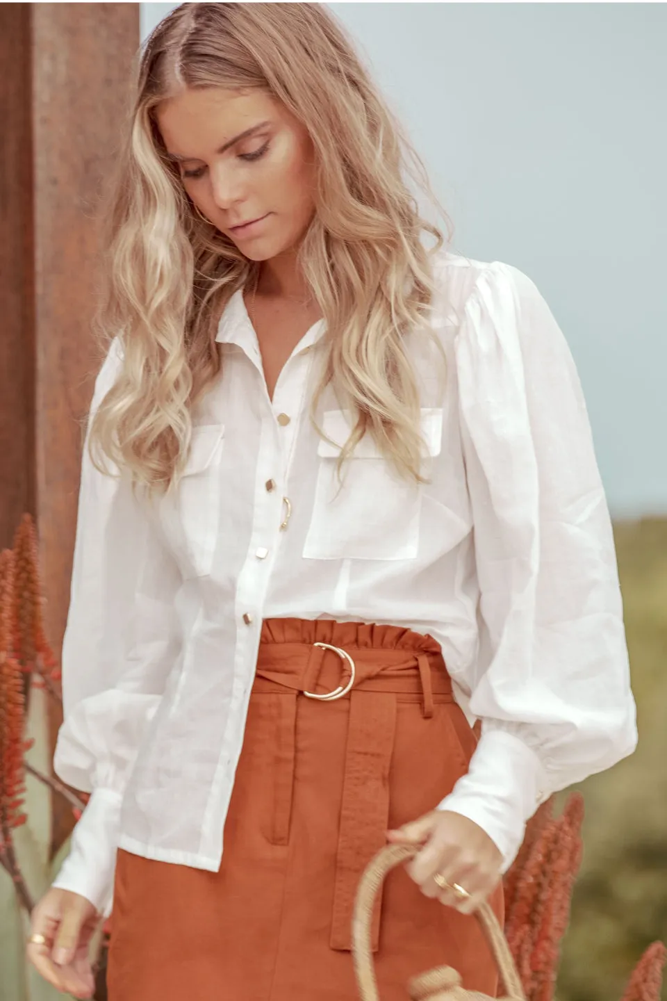 Highland Ivory Puff Sleeve Blouse