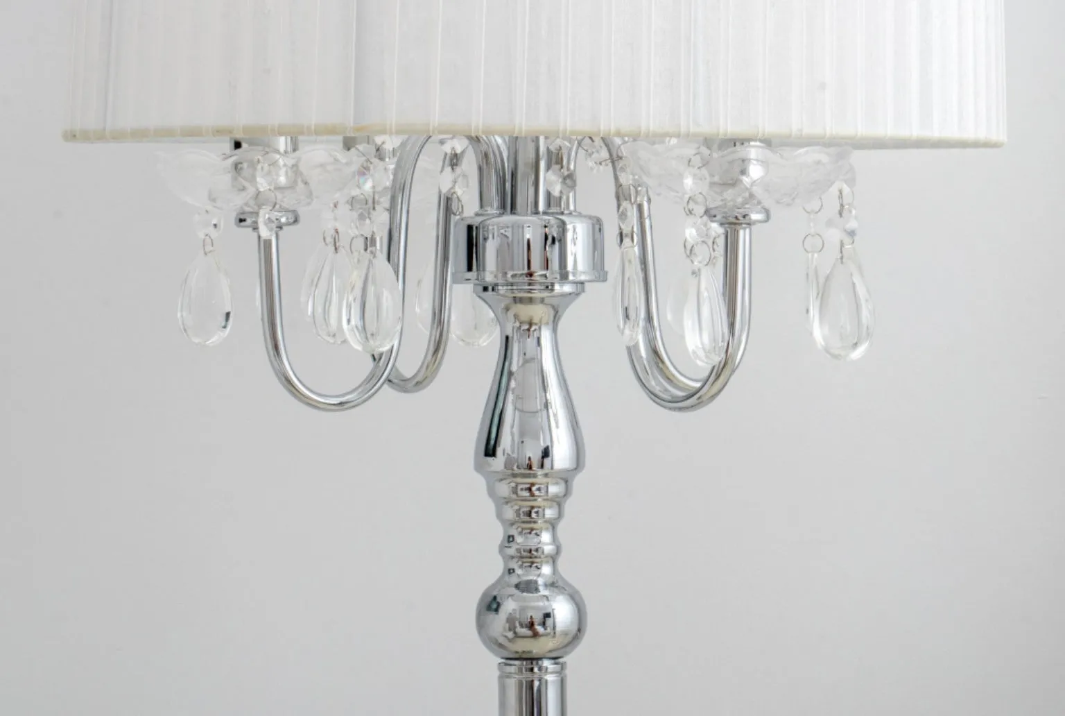 Hollywood Glam Style Crystal and Chrome Floor Lamp