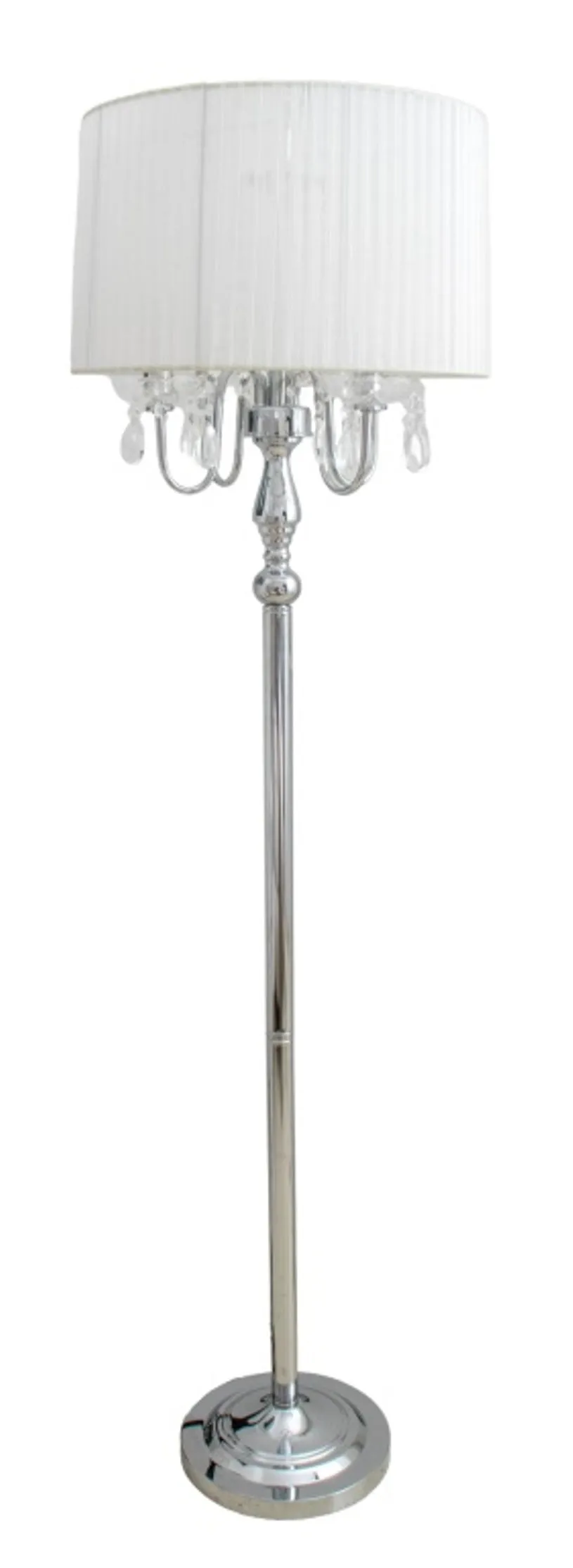 Hollywood Glam Style Crystal and Chrome Floor Lamp