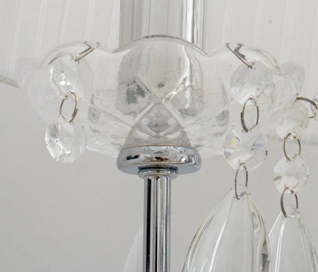 Hollywood Glam Style Crystal and Chrome Floor Lamp