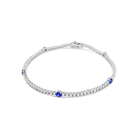 Irisa by Martin Binder Blue Sapphire & Diamond Tennis Bracelet