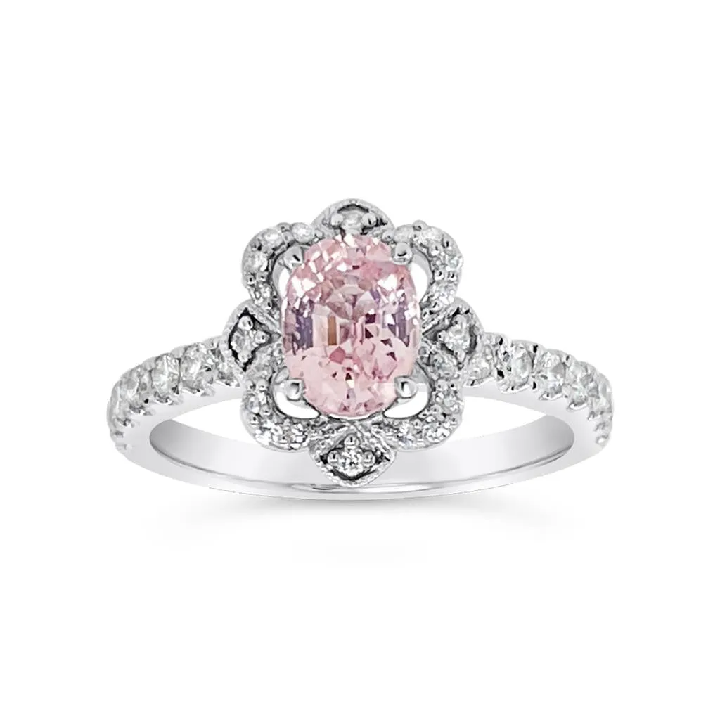 Irisa by Martin Binder Pink Sapphire & Diamond Engagement Ring (1.12 ct Gemstone)