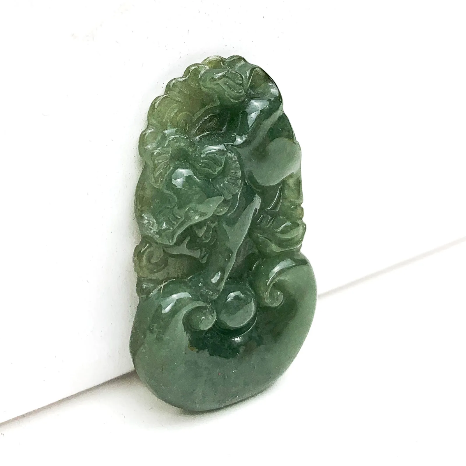 Jade Zodiac Fine Nephrite Pendant, Ox