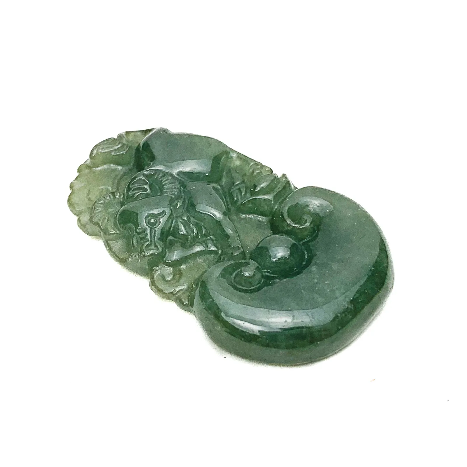 Jade Zodiac Fine Nephrite Pendant, Ox