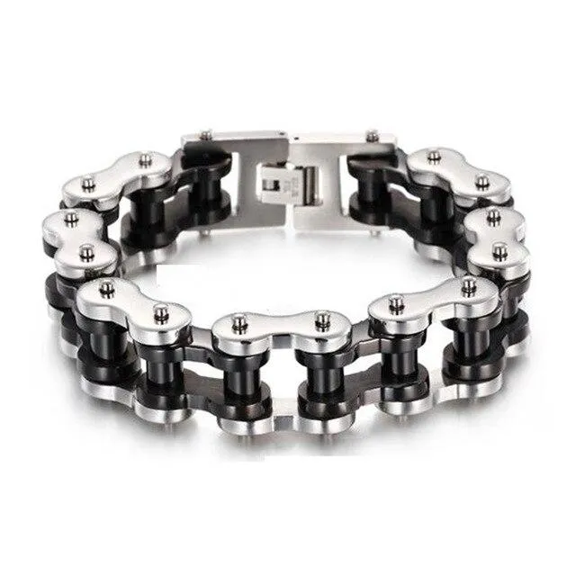 Large Biker Chain Stainless Steel Bracelet