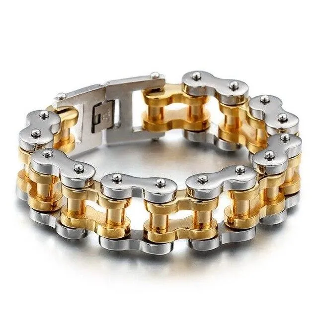 Large Biker Chain Stainless Steel Bracelet