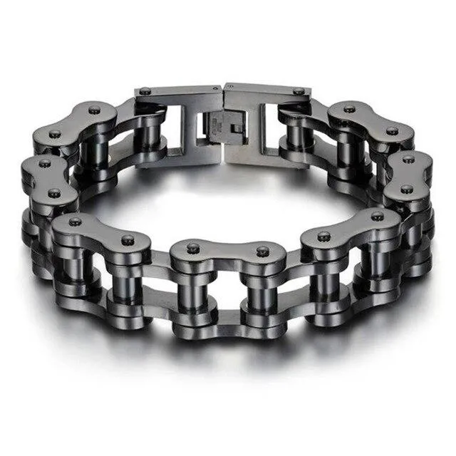 Large Biker Chain Stainless Steel Bracelet