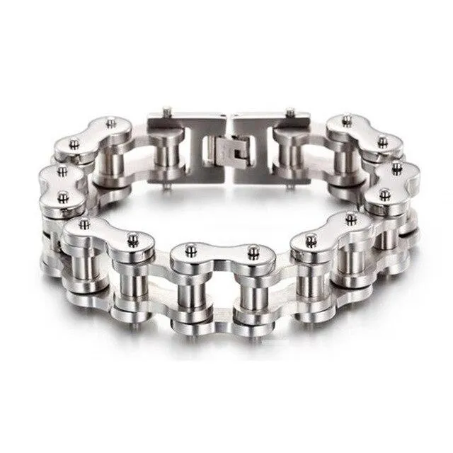 Large Biker Chain Stainless Steel Bracelet