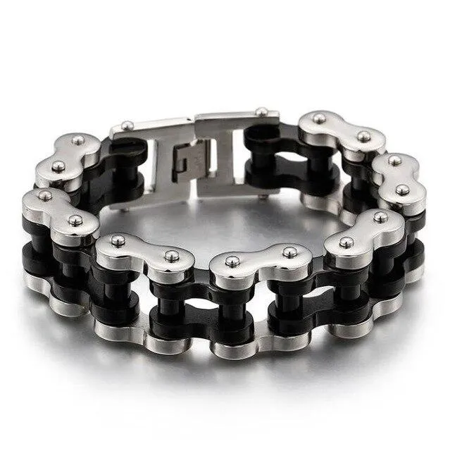 Large Biker Chain Stainless Steel Bracelet