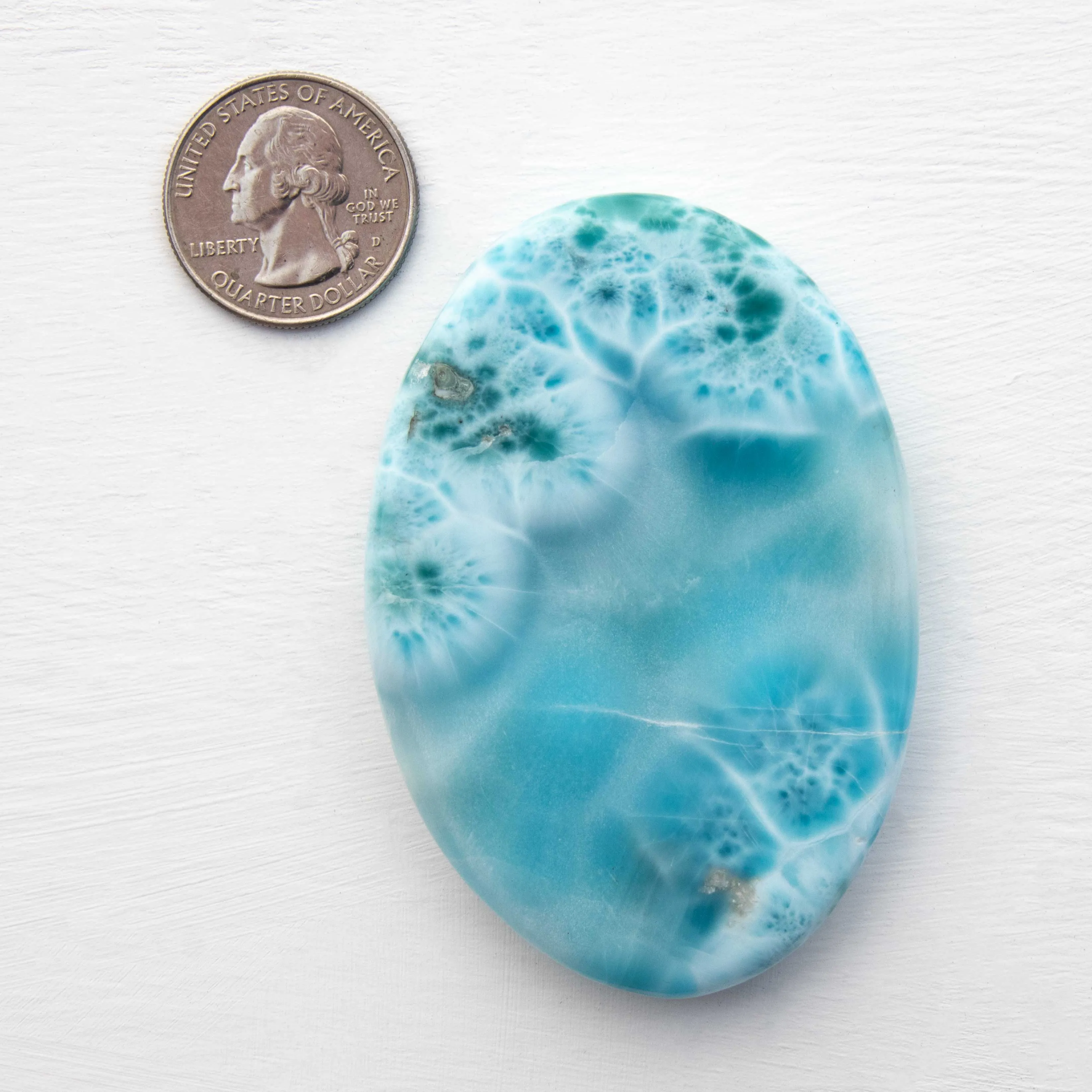 Larimar - AA-Grade, Palm Stone