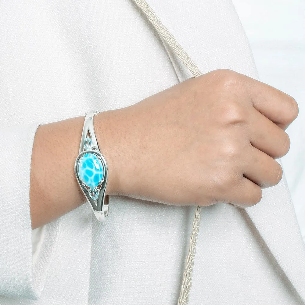 Larimar Open Eyes Bangle