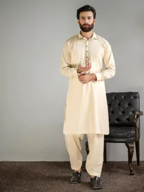 Limelight Mens Cream Cotton Kurta Shalwar