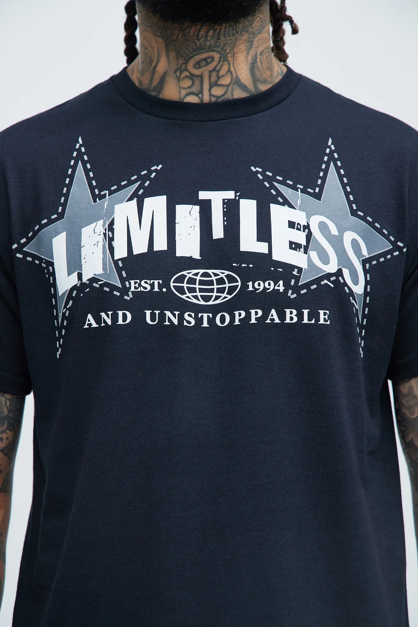 Limitless And Unstoppable Short Sleeve Tee - Black