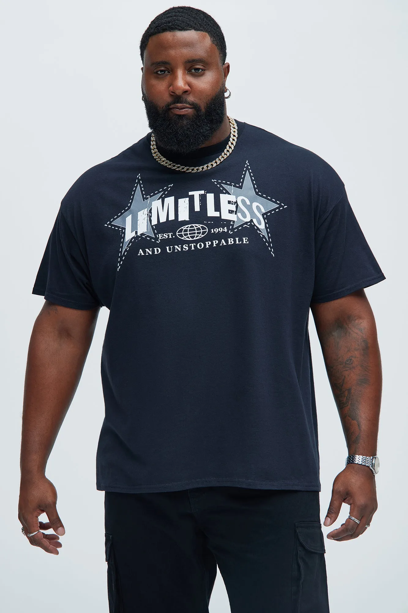 Limitless And Unstoppable Short Sleeve Tee - Black