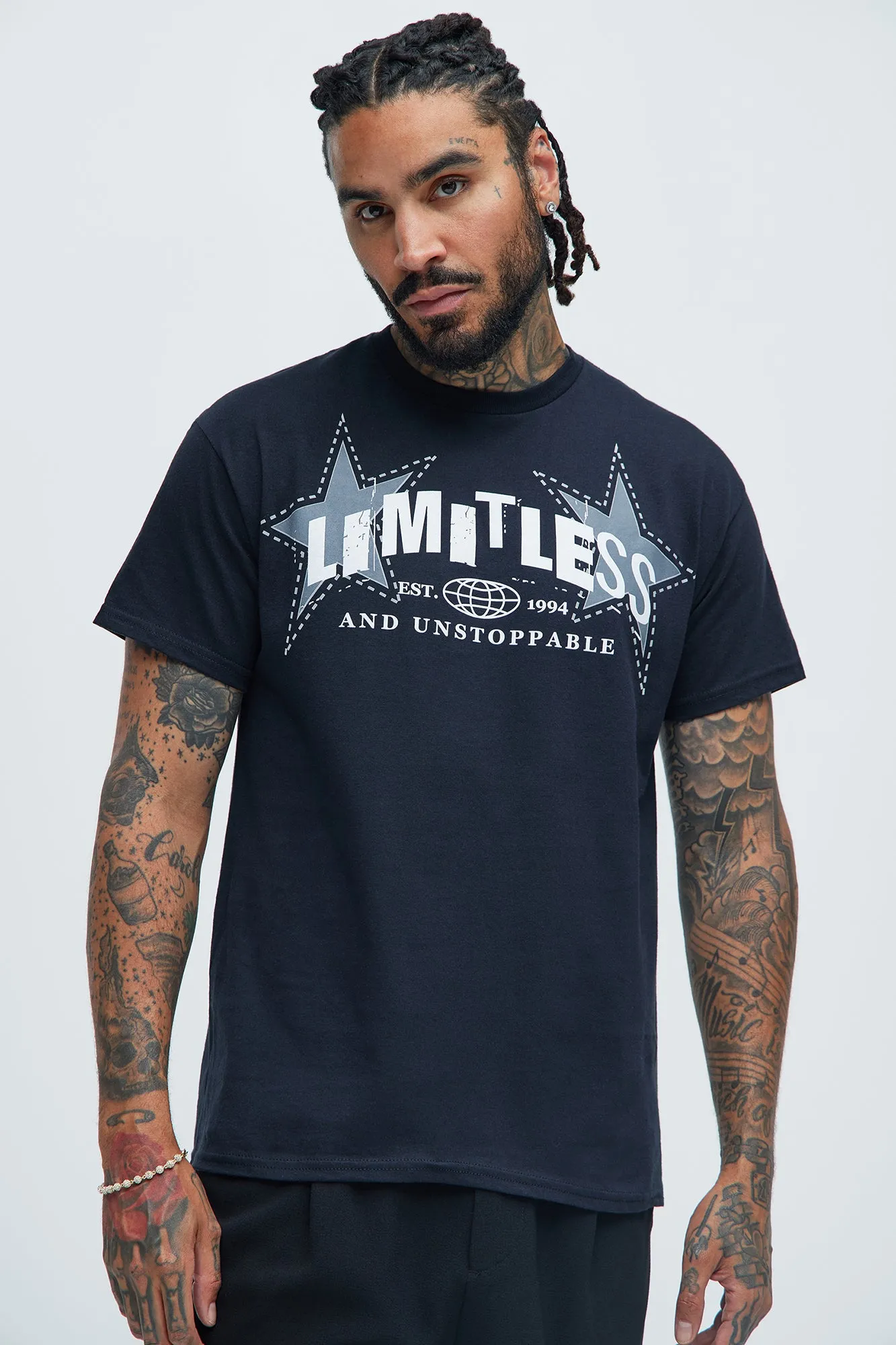 Limitless And Unstoppable Short Sleeve Tee - Black