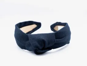 Linen Knot Headband ? Navy