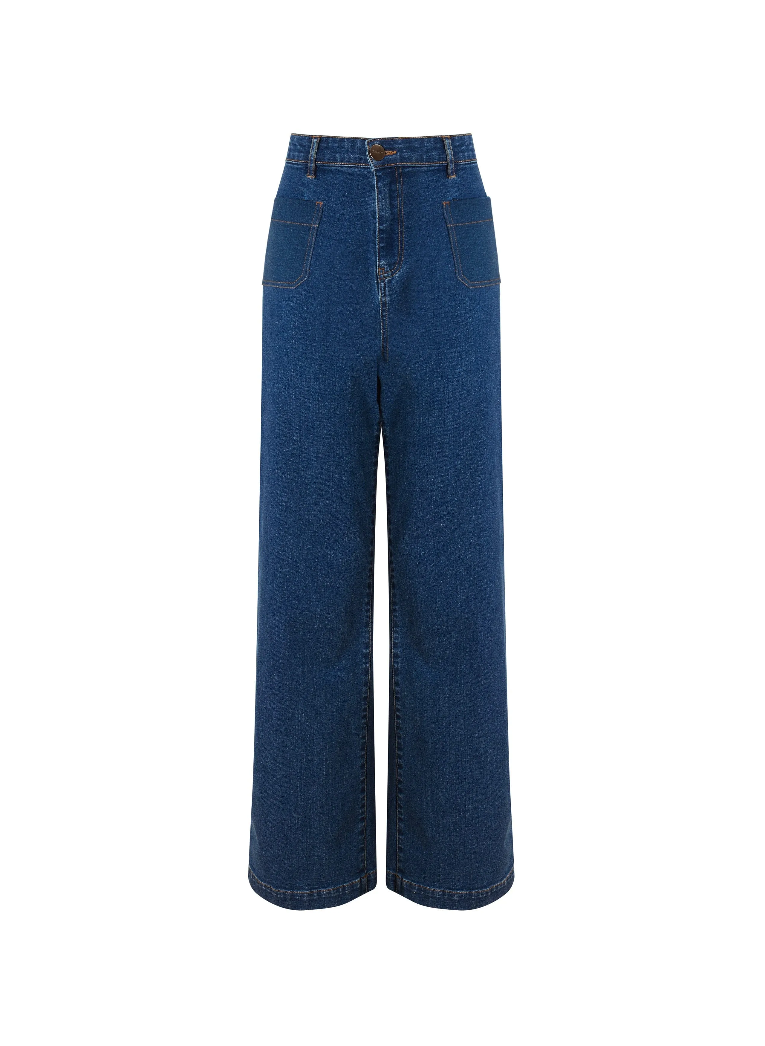 Lou Organic Cotton Wide Leg Jeans | Washed Indigo