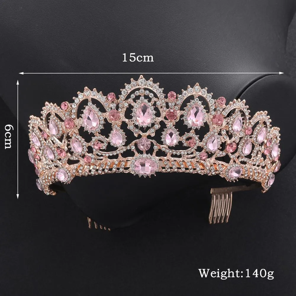 Luxury Vintage Queen & King Crown Hair Jewelry