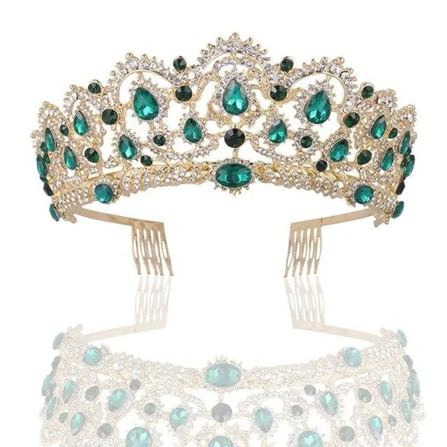 Luxury Vintage Queen & King Crown Hair Jewelry