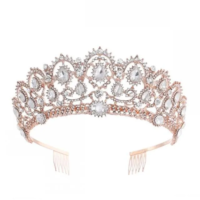 Luxury Vintage Queen & King Crown Hair Jewelry