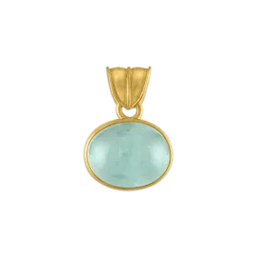 Medium Aquamarine Oval Pendant