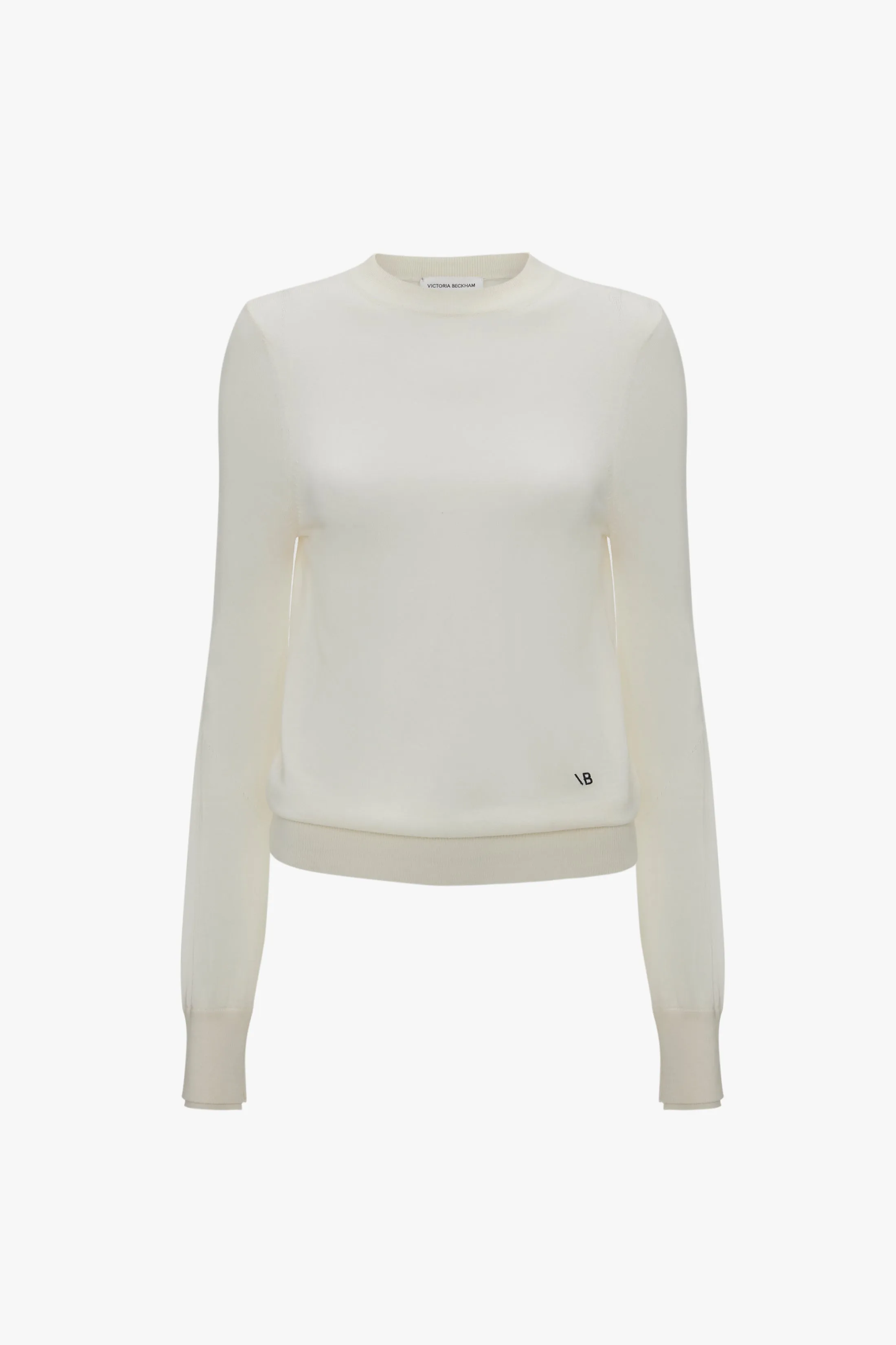 Merino Crew Jumper In Ivory