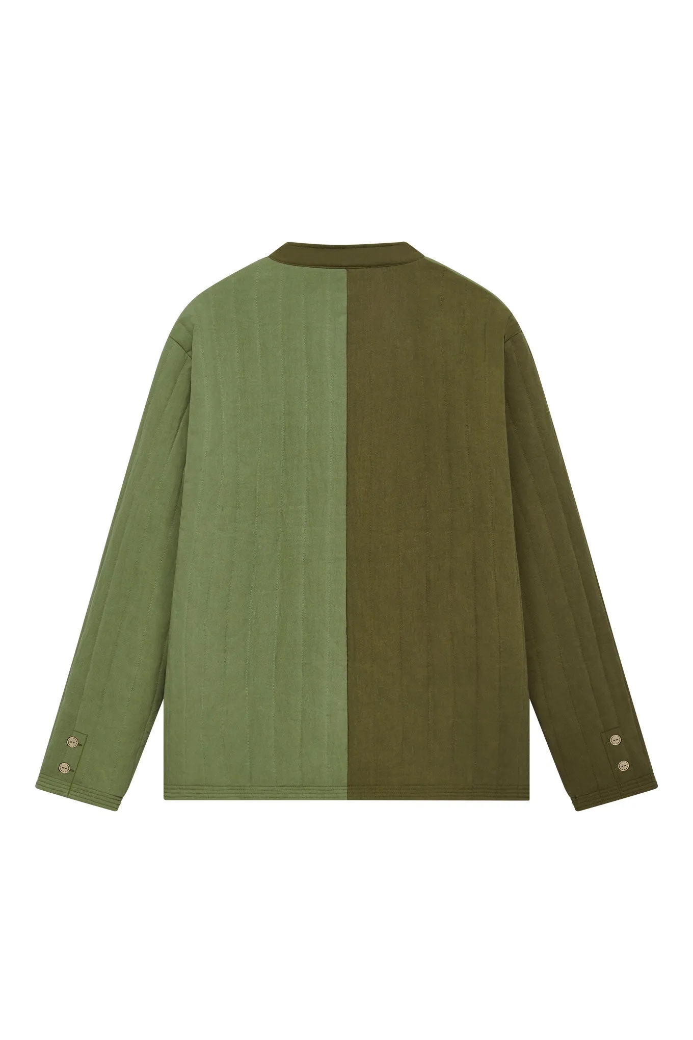 Milo Men's Organic Cotton Jacket | Green Patchwork