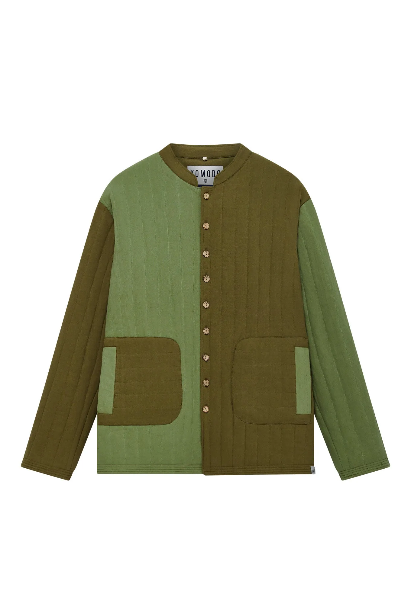 Milo Men's Organic Cotton Jacket | Green Patchwork