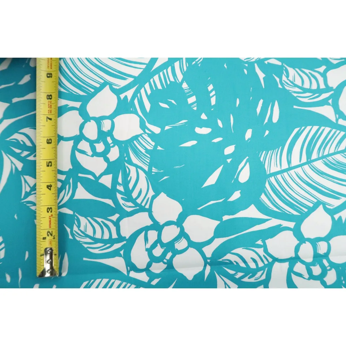 Modern Floral Cotton Fabric | Teal BLU-0011C