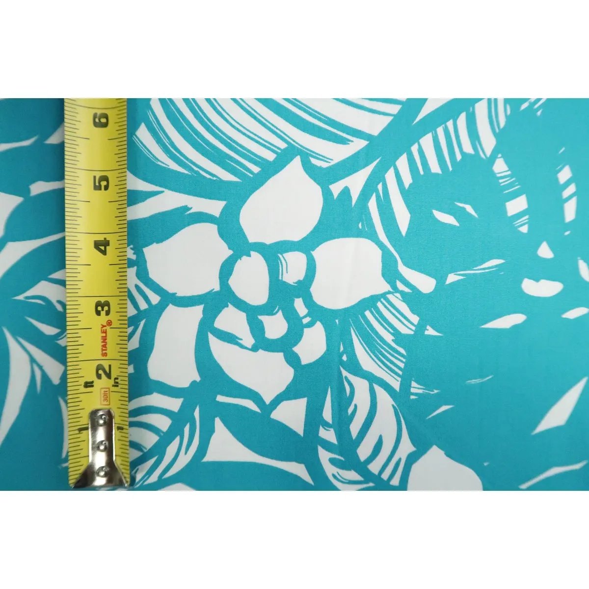 Modern Floral Cotton Fabric | Teal BLU-0011C