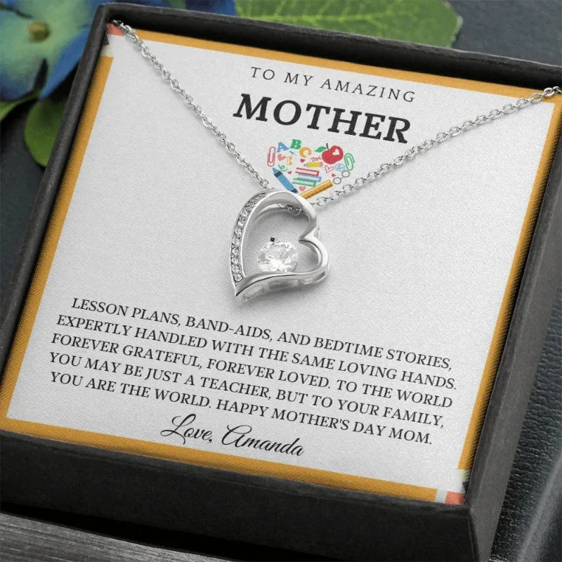 Mom Forever Necklace Gift Set