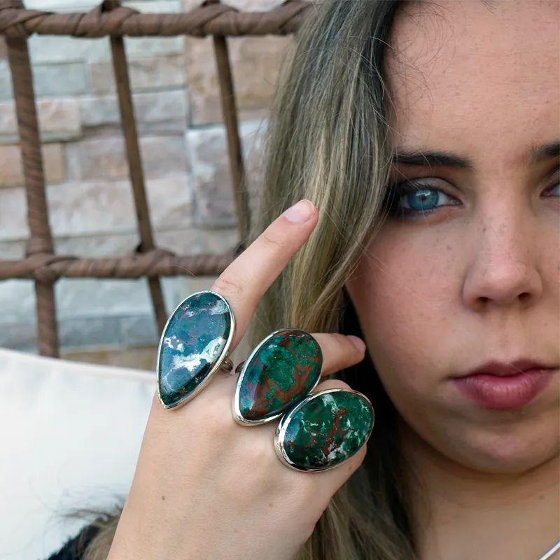 Montie Chrysocolla Statement Ring - B