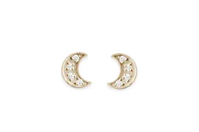 Moon Diamond Studs