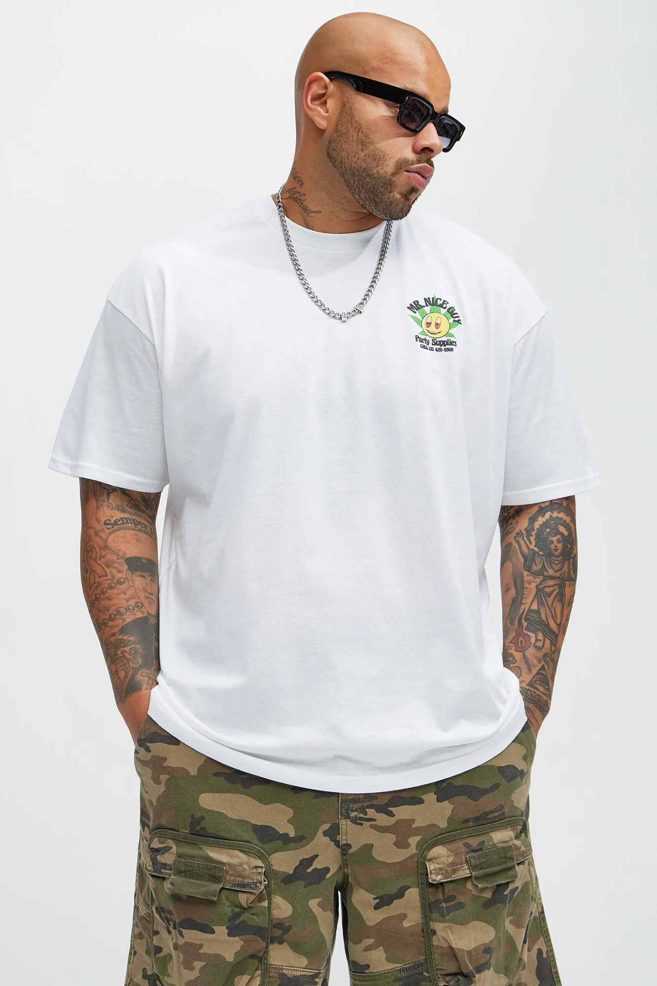 Mr. Nice Guy Party Supplies Short Sleeve Tee - White