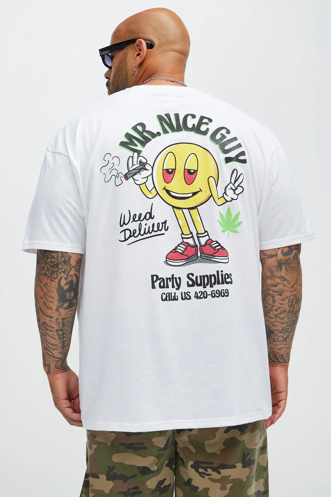 Mr. Nice Guy Party Supplies Short Sleeve Tee - White