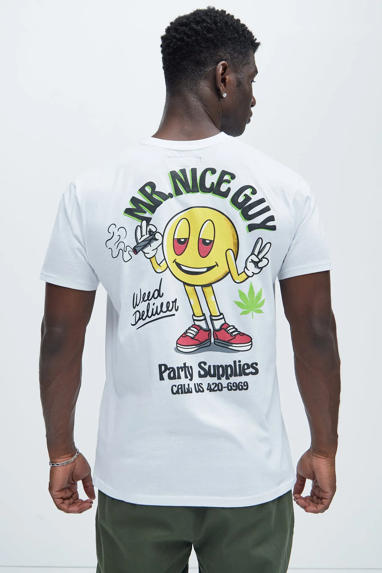 Mr. Nice Guy Party Supplies Short Sleeve Tee - White